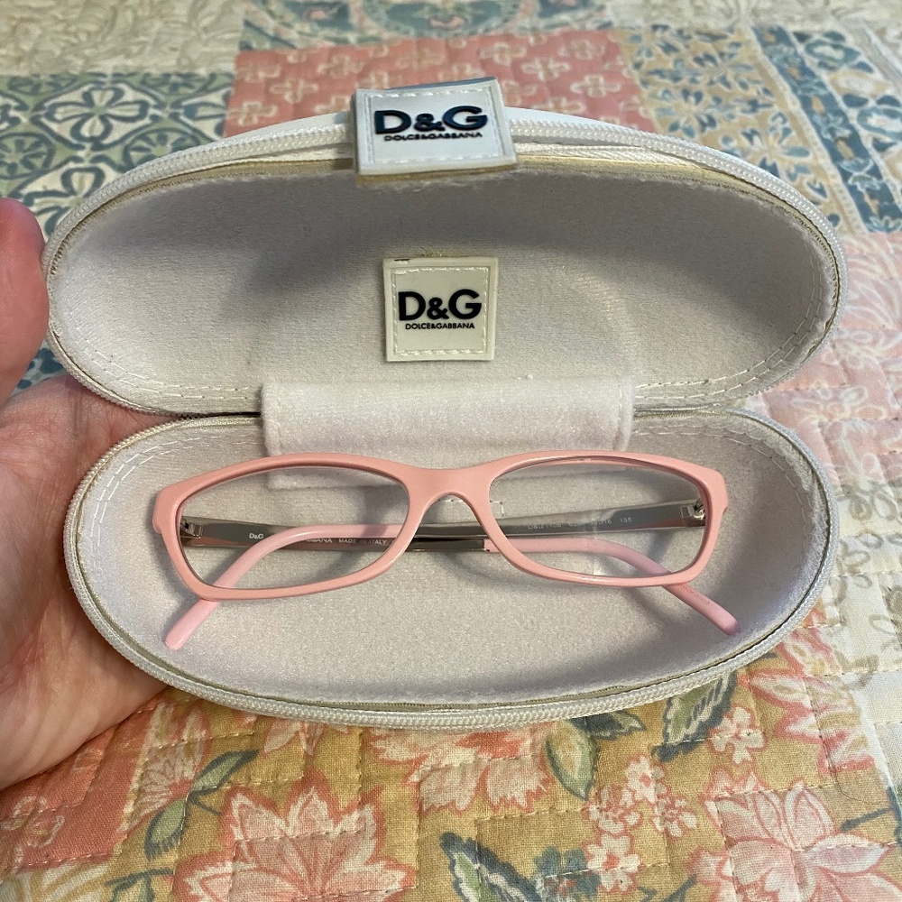 Dolce & Gabbana Pink Rimmed Eyeglasses
